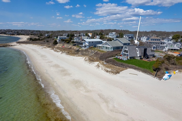 133 Breakwater Shores Dr, Hyannis, MA 02601 - aerial view featuring a residential view, a view of the beach, and a water view