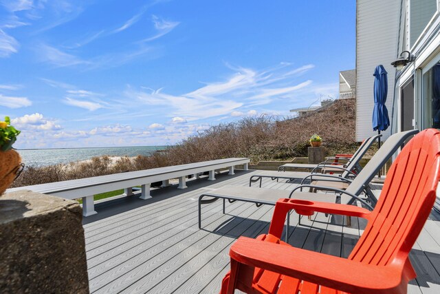 133 Breakwater Shores Dr, Hyannis, MA 02601 - wooden terrace with a water view