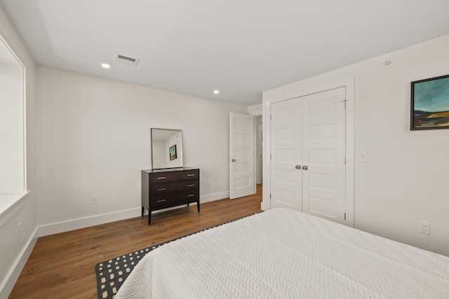 50 Nelson Ave Unit 5, Provincetown, MA 02657 - bedroom featuring baseboards, visible vents, recessed lighting, and light wood-type flooring