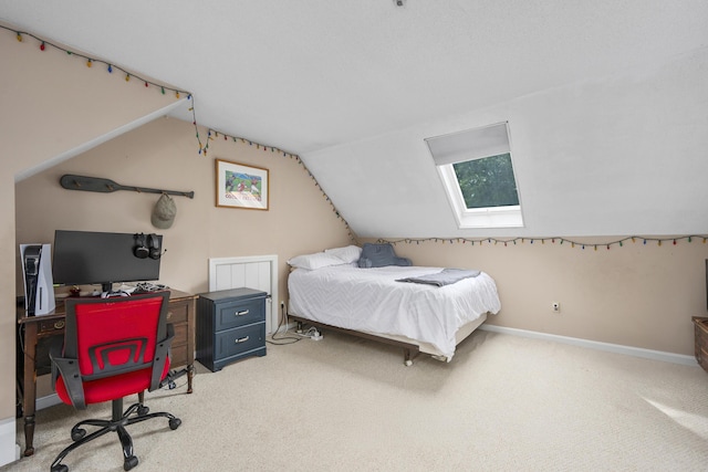 65 Hadrada Ln, Centerville, MA 02632 - bedroom featuring carpet flooring, lofted ceiling, a skylight, and an office area