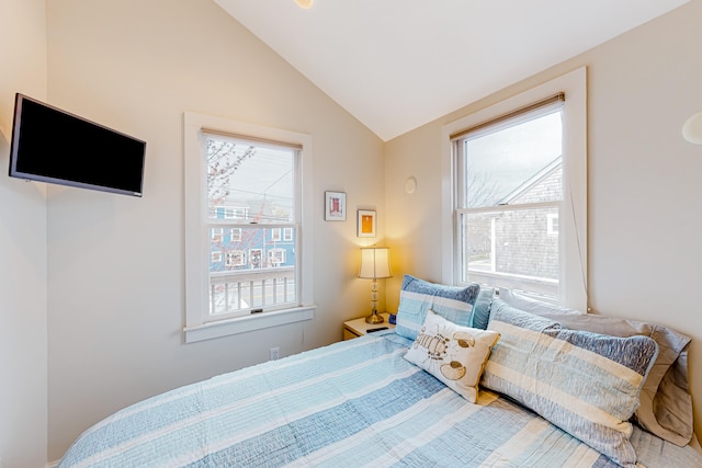 49 Bradford St Unit 9, Provincetown, MA 02657 - bedroom featuring lofted ceiling