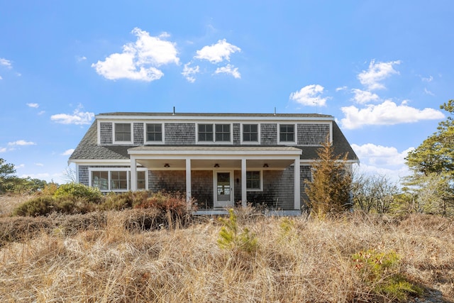 front of property with a porch