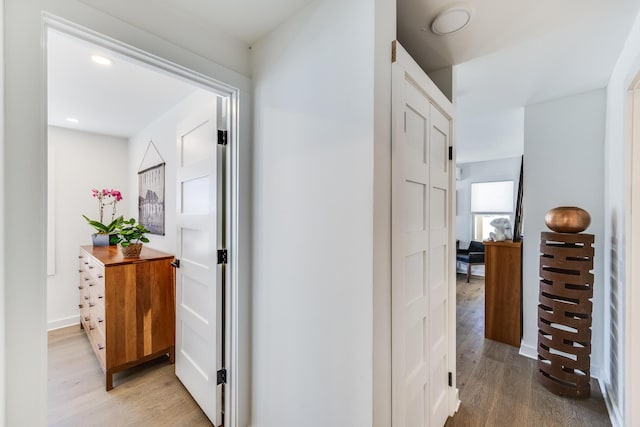 36 Pearl St Unit 2, Provincetown, MA 02657 - hallway featuring light wood-style floors, recessed lighting, and baseboards