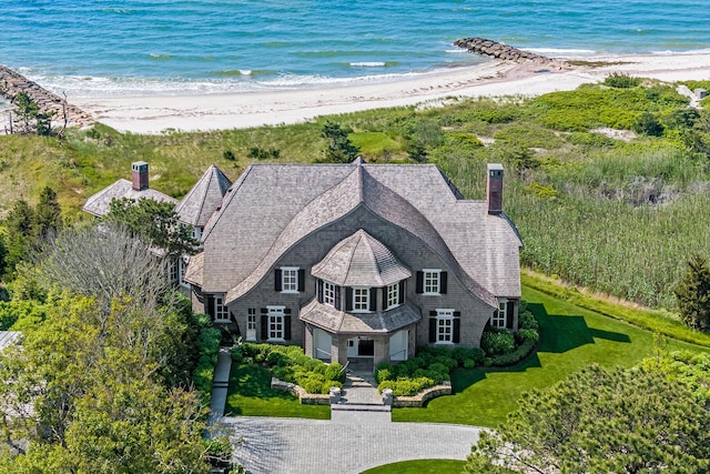 391 Sea View Ave, Osterville, MA 02655 - aerial view of property and surrounding area featuring waterfront with a beach