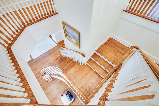 391 Sea View Ave, Osterville, MA 02655 - stairs with wood finished floors
