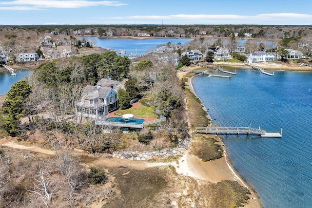 drone / aerial view of a large body of water
