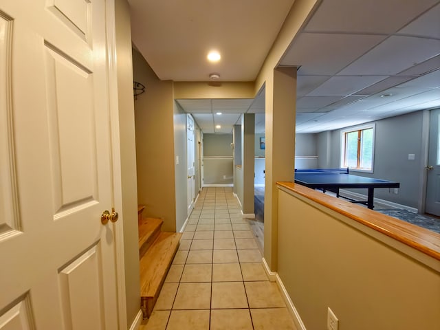 30 Norris Path, Teaticket, MA 02536 - corridor with light tile patterned flooring, recessed lighting, and baseboards