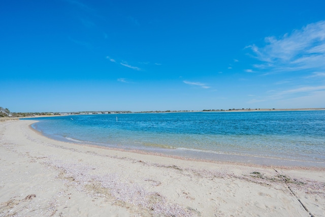 property view of water with a beach view