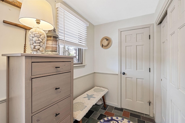 mudroom with baseboards