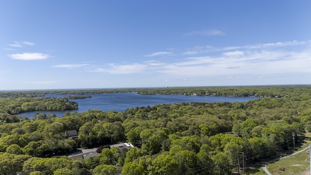 2181 Service Rd, West Barnstable, MA 02668 - drone / aerial view of a forest and a nearby body of water