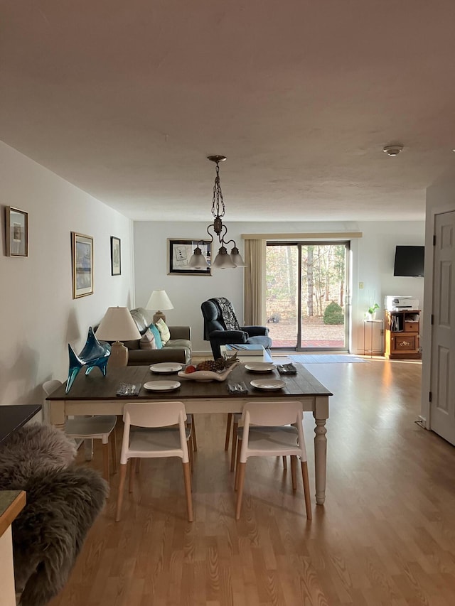 dining space featuring light hardwood / wood-style flooring