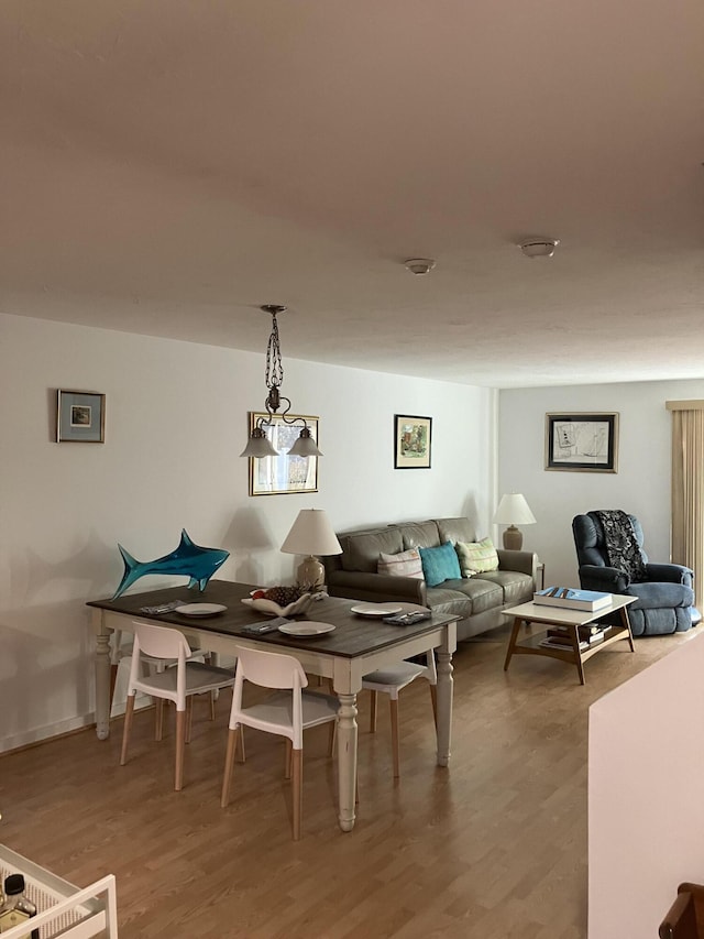 dining room with hardwood / wood-style floors