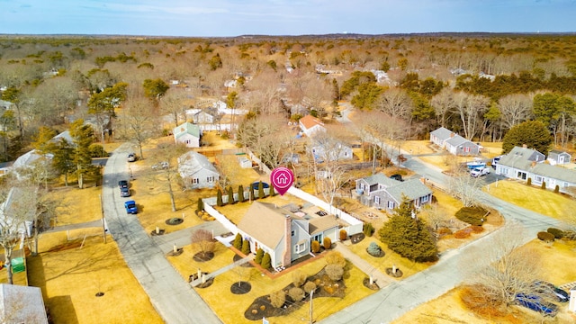 bird's eye view with a residential view