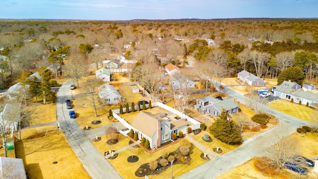 bird's eye view with a residential view