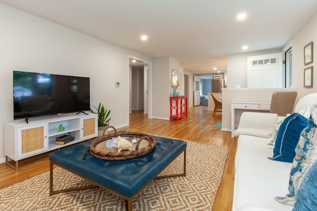 40 Highland Dr, Centerville, MA 02632 - living room featuring wood finished floors and recessed lighting