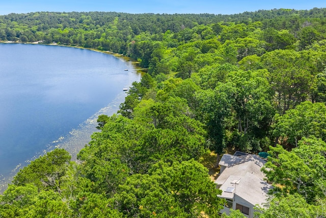 17 Gull Haven Ln, Wellfleet, MA 02667 - view of subject property featuring a heavily wooded area and a large body of water