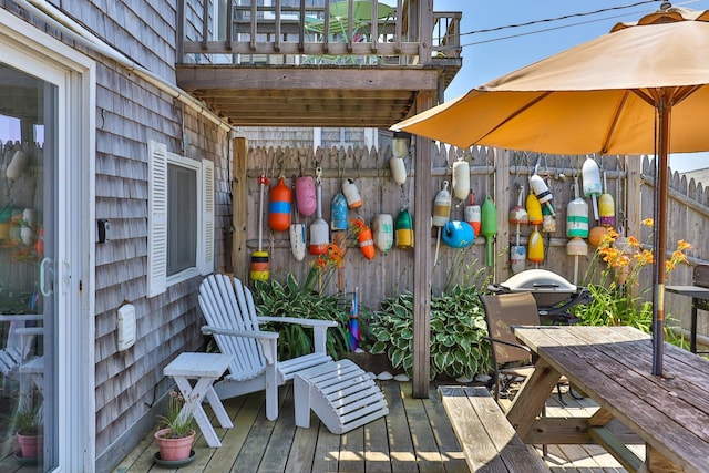 168 Shore Rd Unit 5, Truro, MA 02666 - wooden deck with fence