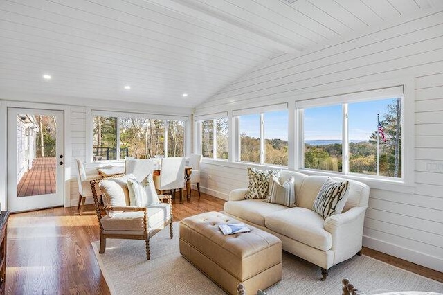 sunroom featuring a wealth of natural light