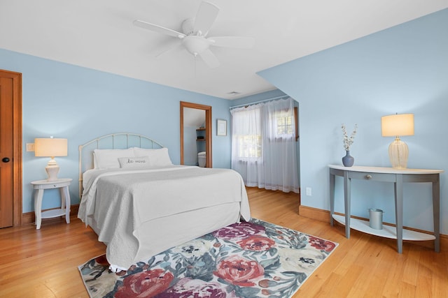 40 Leilla Rich Dr, Wellfleet, MA 02667 - bedroom featuring wood finished floors, baseboards, and a ceiling fan