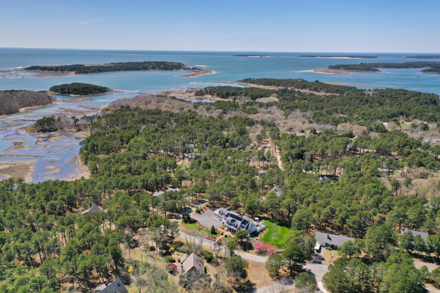 40 Leilla Rich Dr, Wellfleet, MA 02667 - bird's eye view of a large body of water and a heavily wooded area