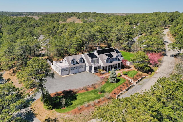 40 Leilla Rich Dr, Wellfleet, MA 02667 - view from above of property with a heavily wooded area