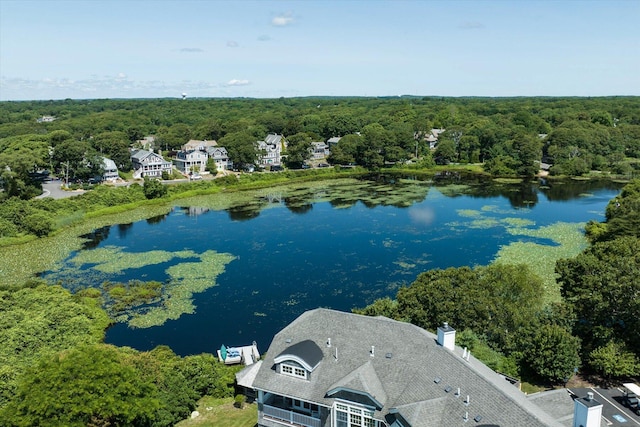 780 Craigville Beach Rd Unit 10, Centerville, MA 02632 - view from above of property featuring a forest and a large body of water