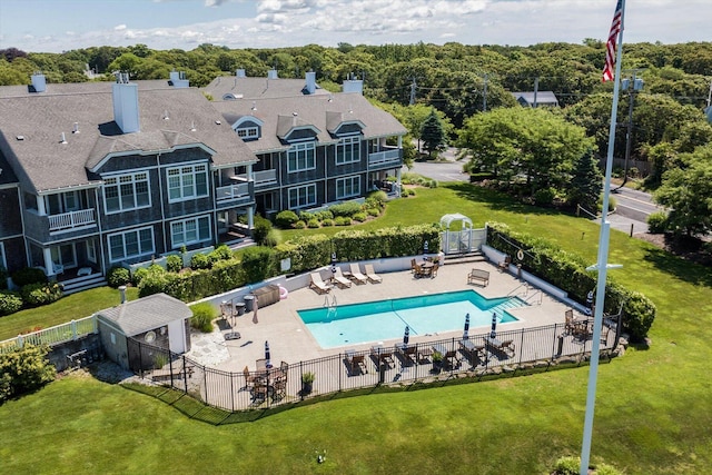 780 Craigville Beach Rd Unit 10, Centerville, MA 02632 - view from above of property with a pool