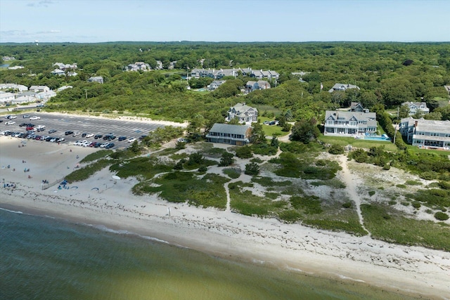 780 Craigville Beach Rd Unit 10, Centerville, MA 02632 - bird's eye view of waterfront with a beach and a heavily wooded area