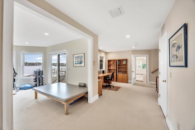 86 Summersea Rd, Mashpee, MA 02649 - corridor with light colored carpet, visible vents, and baseboards