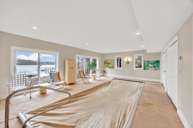 86 Summersea Rd, Mashpee, MA 02649 - bedroom with baseboards, recessed lighting, and access to exterior