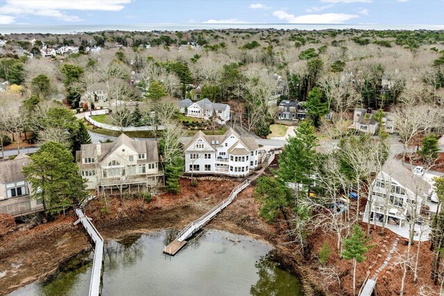 86 Summersea Rd, Mashpee, MA 02649 - birds eye view of property with a residential view and a water view