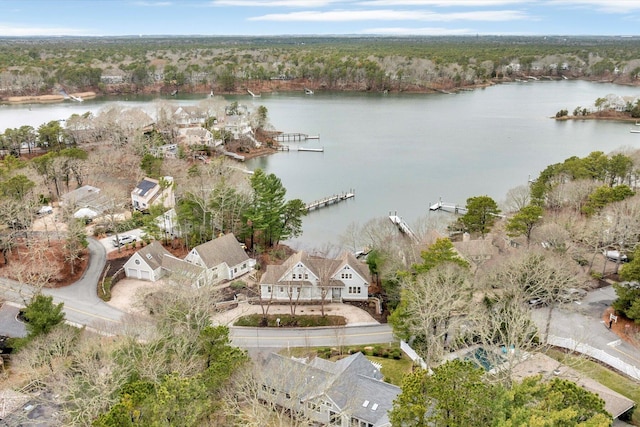 86 Summersea Rd, Mashpee, MA 02649 - bird's eye view featuring a water view and a residential view