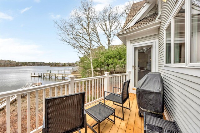 86 Summersea Rd, Mashpee, MA 02649 - deck featuring a grill and a water view