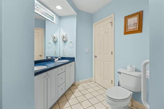 3 Mayfair Ct, Mashpee, MA 02649 - full bathroom with double vanity and tile patterned flooring