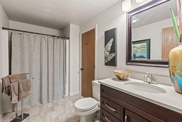104 Chestnut Cir, Brewster, MA 02631 - full bath with vanity, curtained shower, and marble look tiles