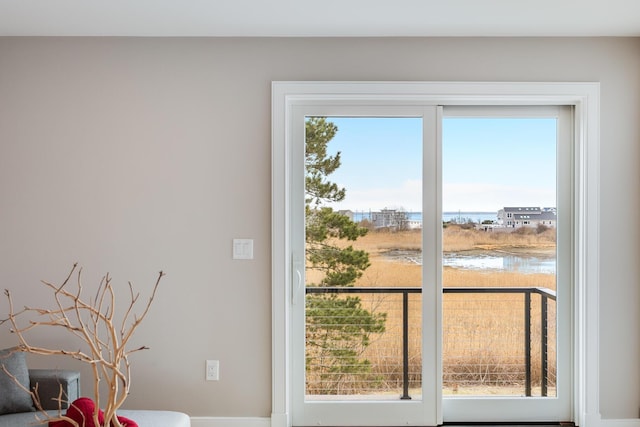 179 Beebe Acres Rd, Falmouth, MA 02540 - doorway to outside featuring a water view
