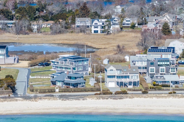179 Beebe Acres Rd, Falmouth, MA 02540 - bird's eye view featuring a view of the beach and a water view