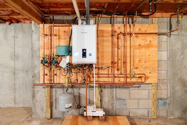 66 Chuckles Way, Marstons Mills, MA 02648 - utility room with tankless water heater