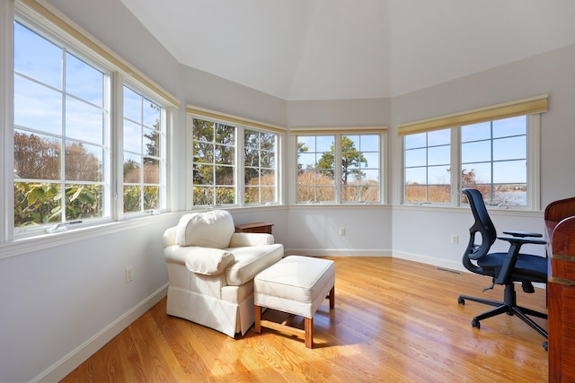 30 Deer Run, Orleans, MA 02653 - interior space featuring baseboards, wood finished floors, and vaulted ceiling