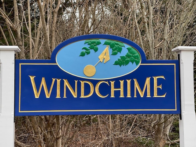 view of community sign