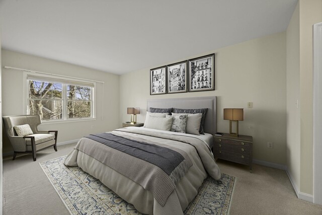 view of carpeted bedroom