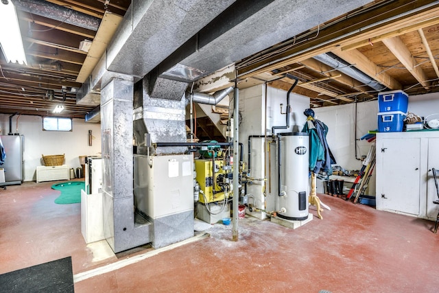 38 Rainbow Way, Harwich, MA 02645 - basement featuring water heater and heating unit