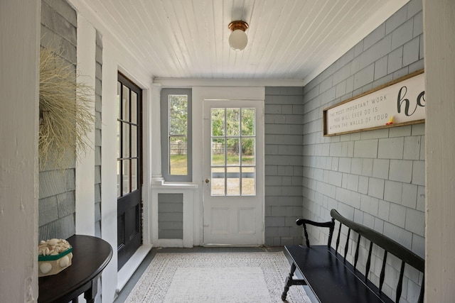 36 Uncle Barneys Rd, West Dennis, MA 02670 - entryway with wood ceiling