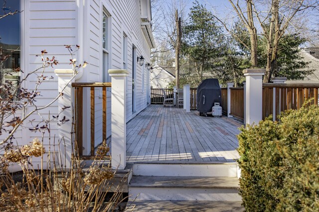 view of wooden deck