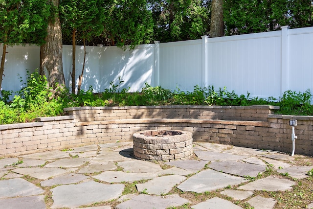 24 Tabor Rd, Forestdale, MA 02644 - view of patio / terrace with a fire pit