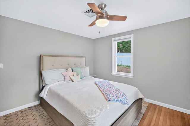 24 Tabor Rd, Forestdale, MA 02644 - bedroom featuring a ceiling fan and light wood-style floors