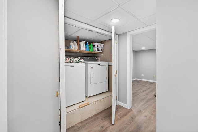 24 Tabor Rd, Forestdale, MA 02644 - washroom featuring independent washer and dryer, light wood-type flooring, and recessed lighting