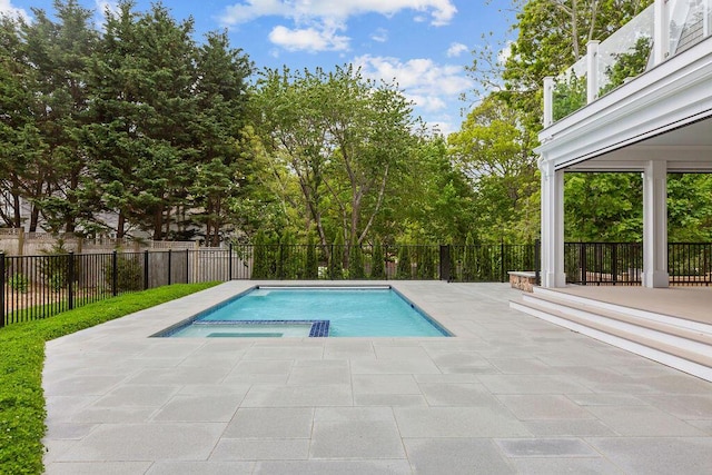 64 Pershing Ln, Orleans, MA 02653 - view of swimming pool featuring a patio and a pool with connected hot tub