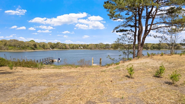64 Pershing Ln, Orleans, MA 02653 - water view featuring a boat dock