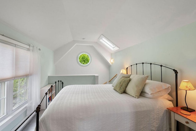 48 Pleasant St Unit U3, Provincetown, MA 02657 - bedroom featuring vaulted ceiling, a skylight, and a baseboard heating unit